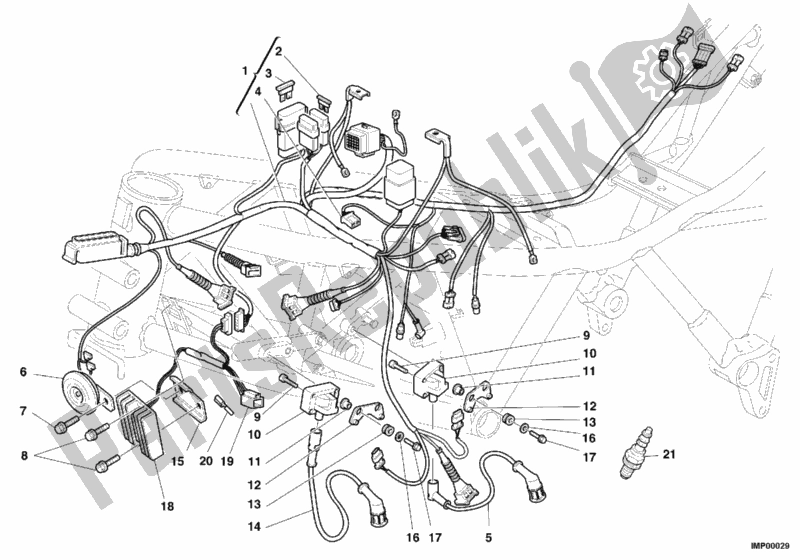 Toutes les pièces pour le Faisceau De Câblage du Ducati Supersport 750 SS 2000